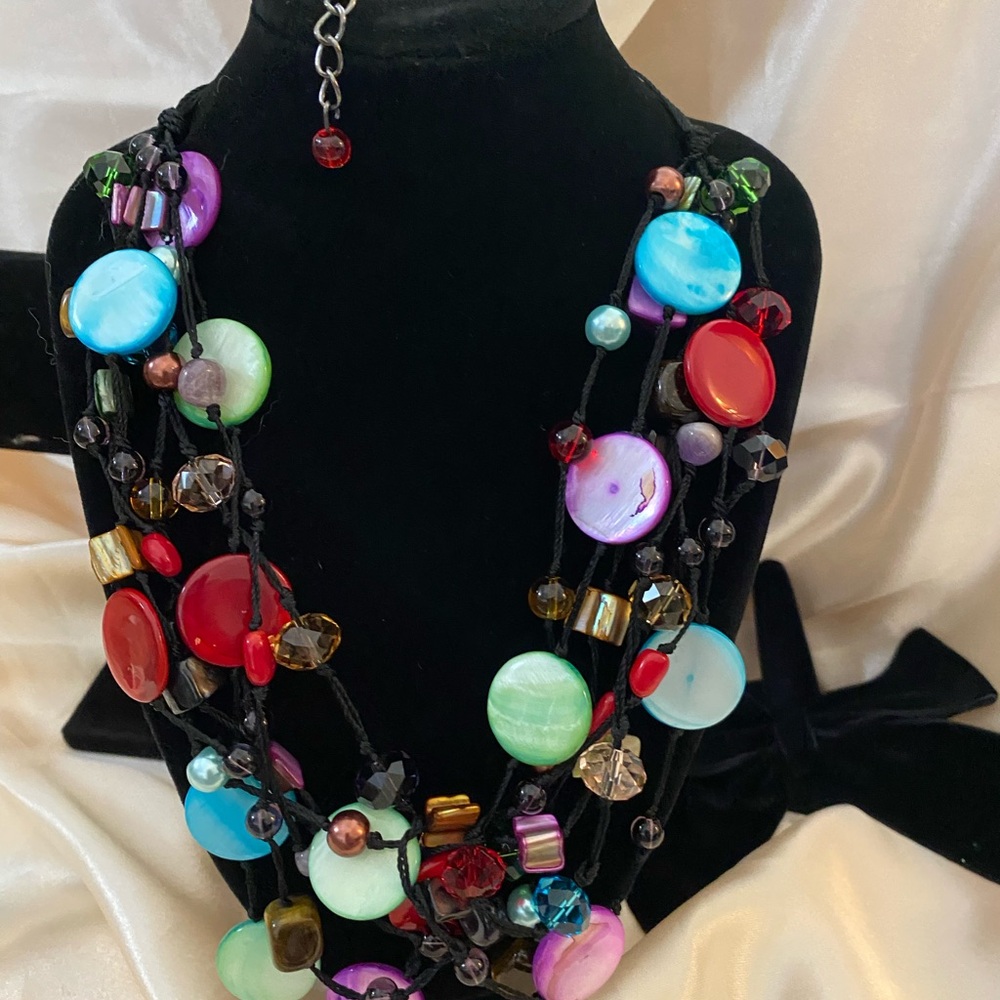 Premier Design Multi strand Multicolor Beaded Necklace
